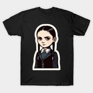 ADDAMS Family, Wednesday-inspired design, T-Shirt